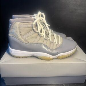 Jordan Gray and White Sneakers